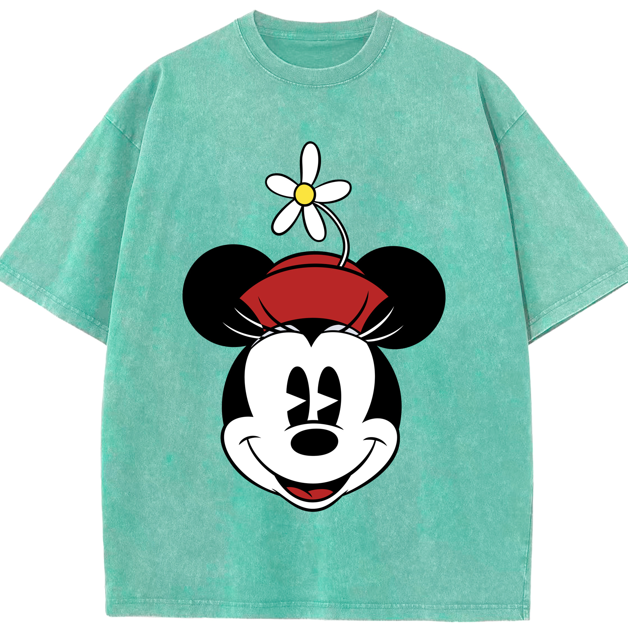 （画像用） ミッキーマウス Mickey Mouse 綿100% ヴィンテージ風 半袖Tシャツ（フロントプリント）